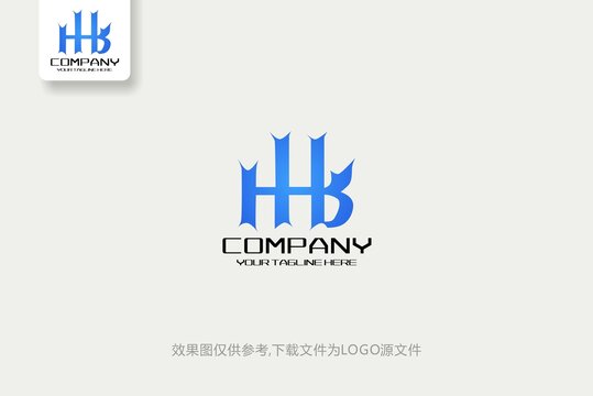 休閑娛樂英文HB字母logo