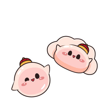 卡通可愛元宵節(jié)插畫