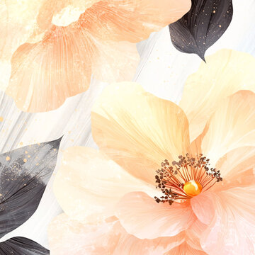 輕奢裝飾畫花朵