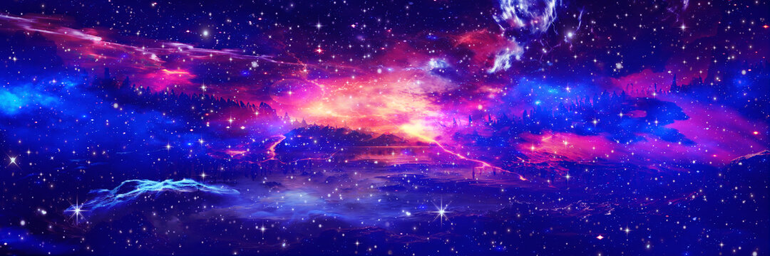 藍(lán)色夢(mèng)幻星空頂星空軟膜燈箱