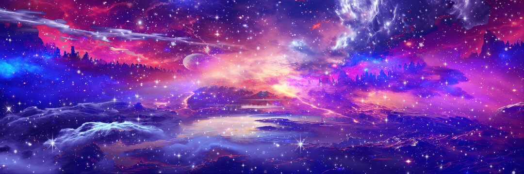 藍(lán)色唯美星空頂星空軟膜燈箱