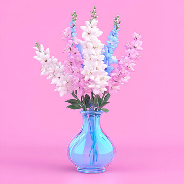 花瓶花枝模型