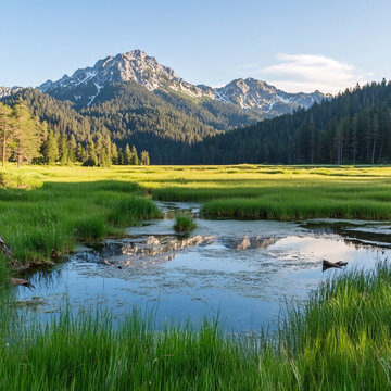 高山草甸湖泊