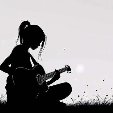 彈吉他個性女孩