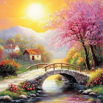 風(fēng)景畫玄關(guān)掛圖