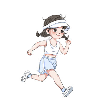 跑步女孩