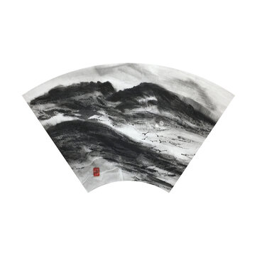中國水墨寫意山水畫