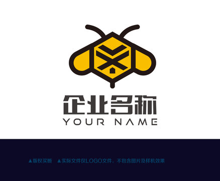 x字母蜜蜂logo