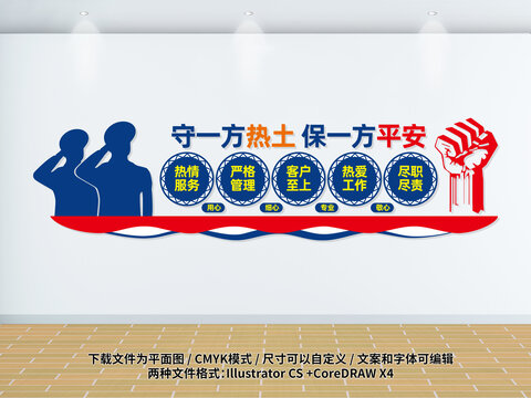 保安公司形象墻