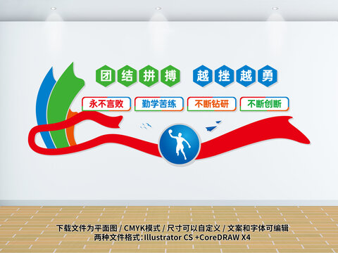 籃球文化墻體育運(yùn)動(dòng)健身文化墻