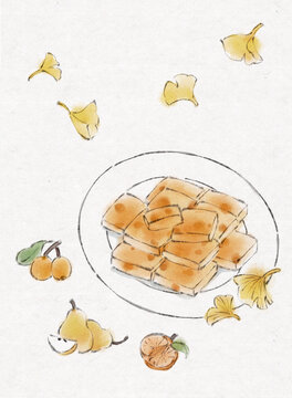 秋梨糕插畫