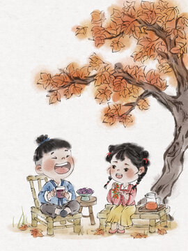 枸杞原漿插畫
