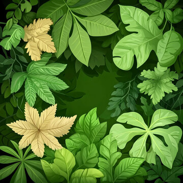 綠葉綠植背景素材