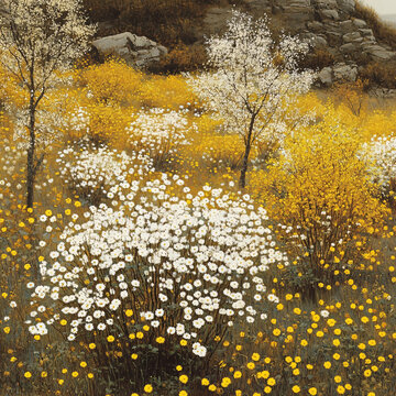 漫山遍野小黃花