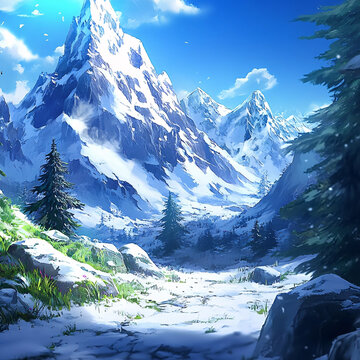 雪山大場景