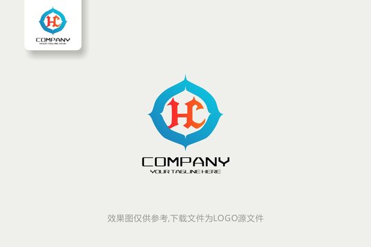 休閑娛樂英文HC字母logo