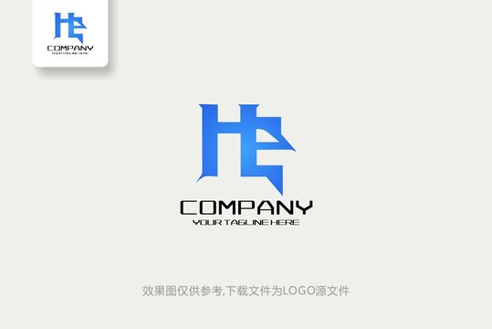 HE字母科技電子ITlogo