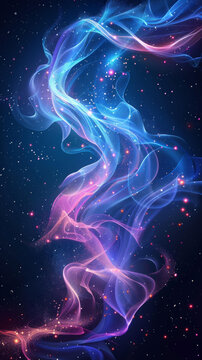 宇宙星空中抽象的星云