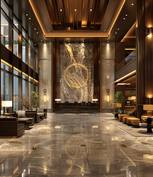 現(xiàn)代奢華酒店大堂設(shè)計(jì)