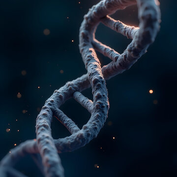 抽象的 DNA 鏈 3D 渲染