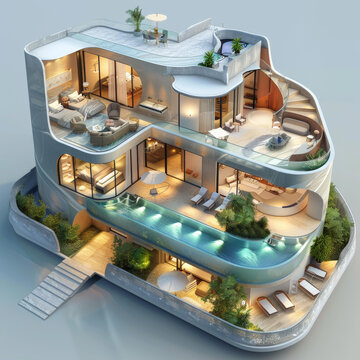 現(xiàn)代豪華住宅建筑設(shè)計(jì)圖