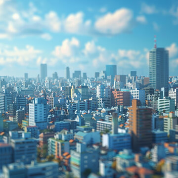城市天際線縮微城市景觀