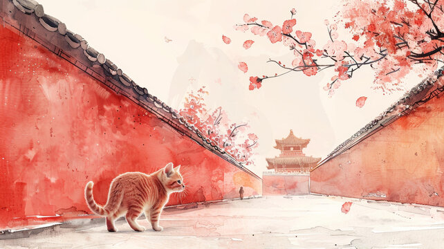 橘貓?jiān)诤锷⒉? style=