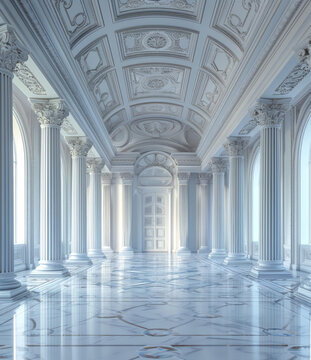 典雅的古典建筑大廳