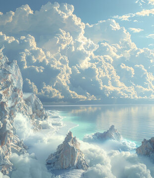夢(mèng)幻雪峰之上的天空