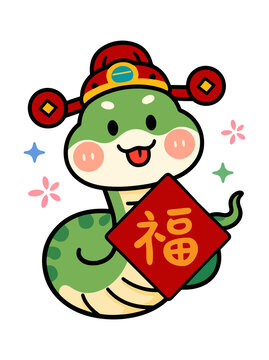 綠色卡通蛇