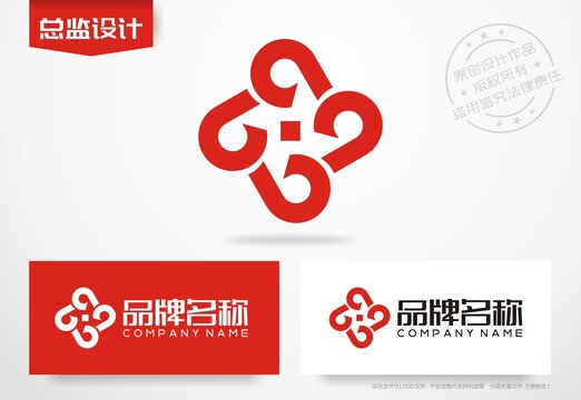 銅錢logo字母B標(biāo)志