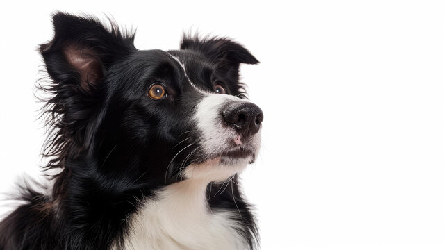 邊境牧羊犬凝視著遠(yuǎn)方