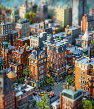 微縮城市模型場景