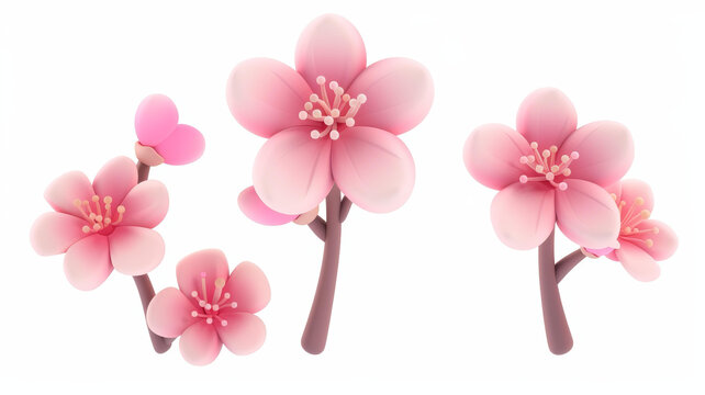 粉色的櫻花花朵