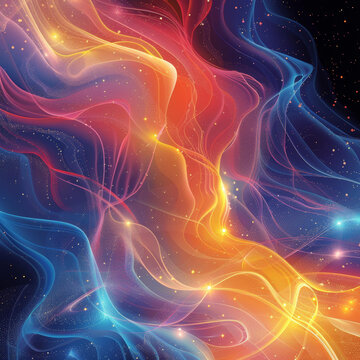 抽象色彩宇宙能量流動(dòng)