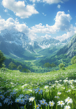 壯麗山谷花海