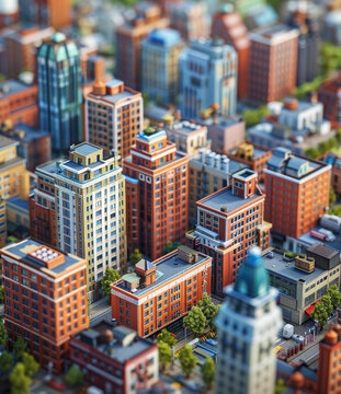 微縮城市建筑景觀圖
