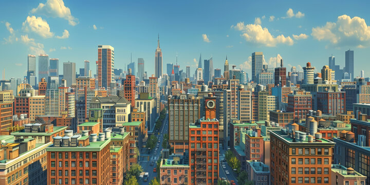 城市天際線插圖