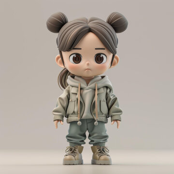 卡通女孩時尚穿搭