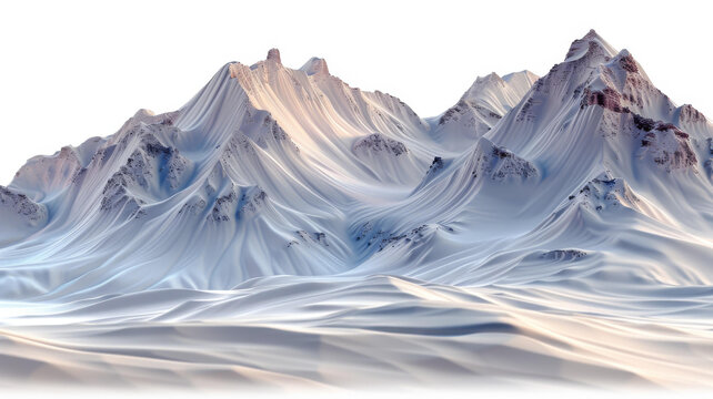壯麗的雪山山脈幾座山峰直插云霄