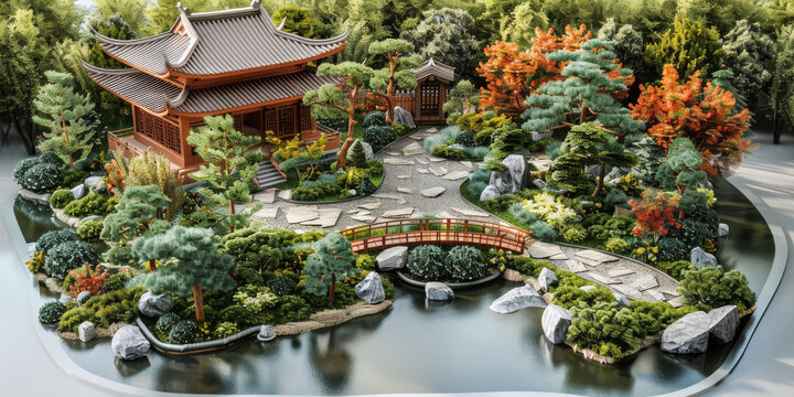 精致日式庭院景觀設計圖