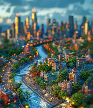 微縮城市夜景