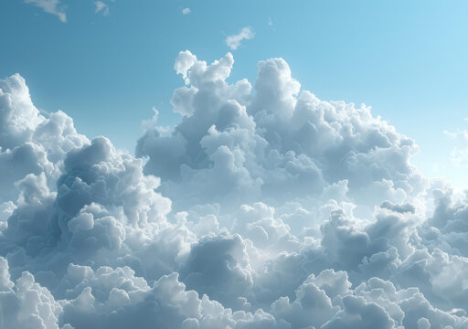 云朵飄浮的天空