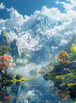壯麗山湖美景