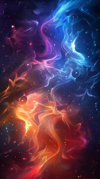 抽象宇宙星云色彩圖
