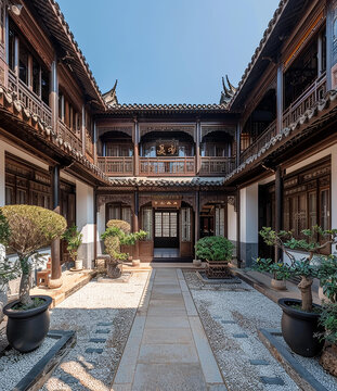 中國傳統(tǒng)四合院的庭院