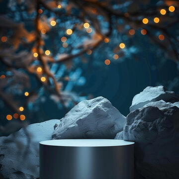 巖石講臺(tái)的AI圖片