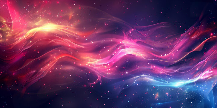 抽象夢(mèng)幻星云宇宙背景圖
