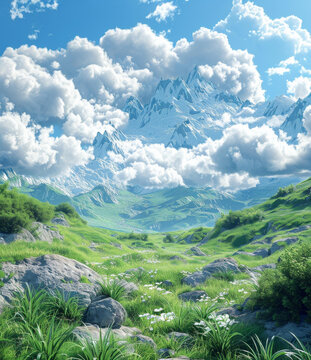 云海下的巍峨群山