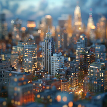 微縮城市夜景